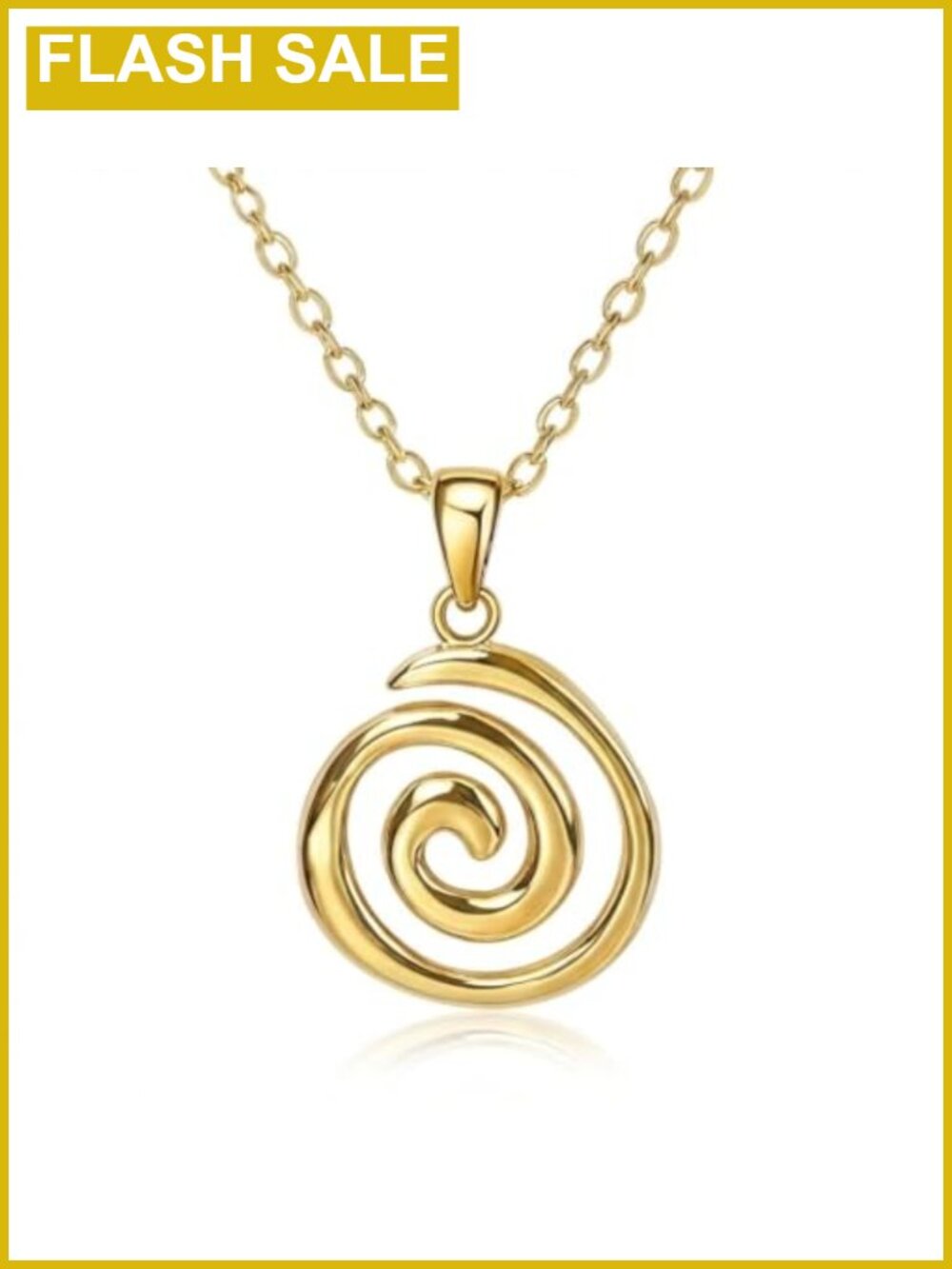 Spiral Pendant Necklace for Women, Openwork Design